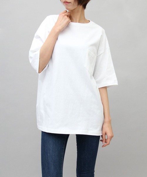 United Athle(ユナイテッドアスレ)の「5.6オンス ビッグシルエット ドロップショルダー ポケットTシャツ(Tシャツ/カットソー・メンズ・ホワイト/ブラック/グリーン/カーキ・L/M/XL)」の11枚目の写真