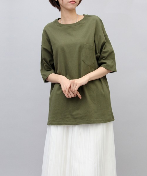 United Athle(ユナイテッドアスレ)の「5.6オンス ビッグシルエット ドロップショルダー ポケットTシャツ(Tシャツ/カットソー・メンズ・ホワイト/ブラック/グリーン/カーキ・L/M/XL)」の10枚目の写真