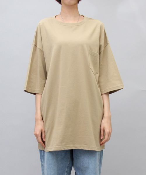 United Athle(ユナイテッドアスレ)の「5.6オンス ビッグシルエット ドロップショルダー ポケットTシャツ(Tシャツ/カットソー・メンズ・ホワイト/ブラック/グリーン/カーキ・L/M/XL)」の7枚目の写真