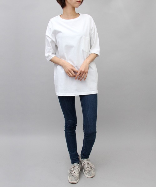 United Athle(ユナイテッドアスレ)の「5.6オンス ビッグシルエット ドロップショルダー ポケットTシャツ(Tシャツ/カットソー・メンズ・ホワイト/ブラック/グリーン/カーキ・L/M/XL)」の15枚目の写真
