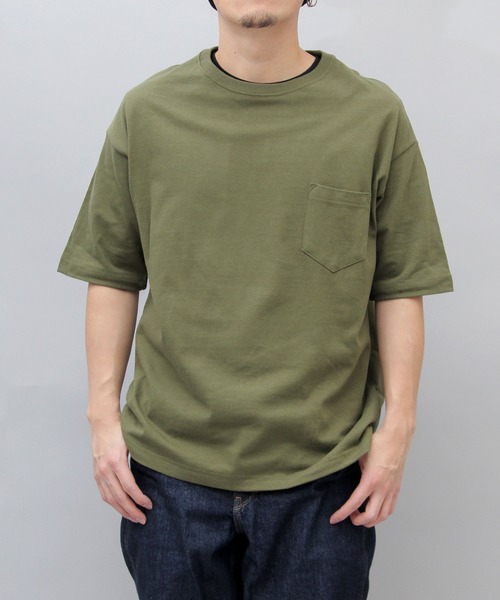 メンズ Tシャツ メタル クルーネック ドロップショルダー a1196 SLICK スリック ドロップショルダー プリントTシャツ 5155708 t