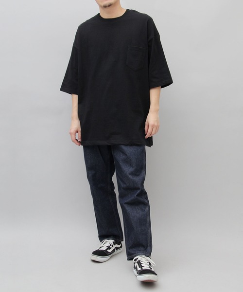 United Athle(ユナイテッドアスレ)の「5.6オンス ビッグシルエット ドロップショルダー ポケットTシャツ(Tシャツ/カットソー・メンズ・ホワイト/ブラック/グリーン/カーキ・L/M/XL)」の20枚目の写真
