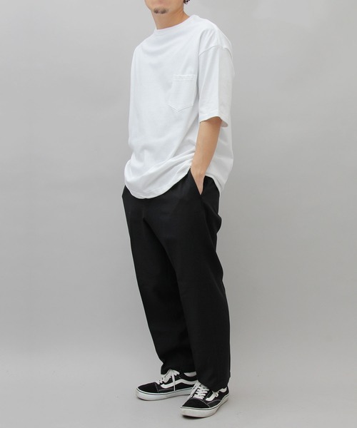 United Athle(ユナイテッドアスレ)の「5.6オンス ビッグシルエット ドロップショルダー ポケットTシャツ(Tシャツ/カットソー・メンズ・ホワイト/ブラック/グリーン/カーキ・L/M/XL)」の21枚目の写真