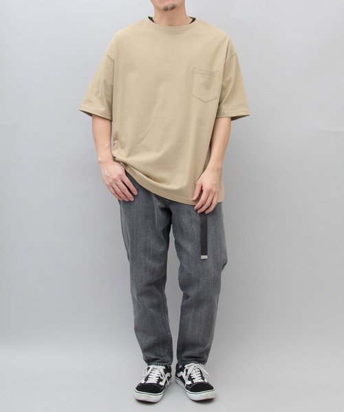 United Athle(ユナイテッドアスレ)の「5.6オンス ビッグシルエット ドロップショルダー ポケットTシャツ(Tシャツ/カットソー・メンズ・ホワイト/ブラック/グリーン/カーキ・L/M/XL)」の18枚目の写真