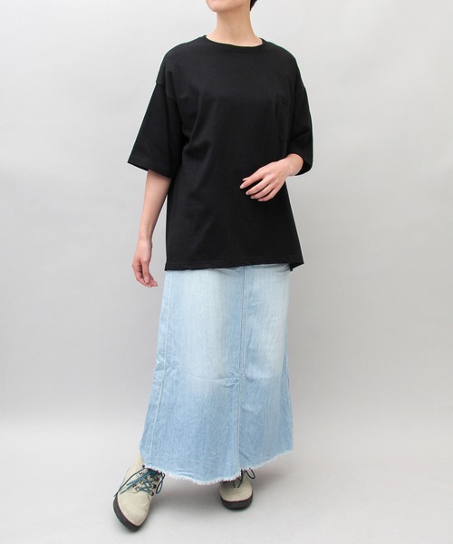 United Athle(ユナイテッドアスレ)の「5.6オンス ビッグシルエット ドロップショルダー ポケットTシャツ(Tシャツ/カットソー・メンズ・ホワイト/ブラック/グリーン/カーキ・L/M/XL)」の19枚目の写真