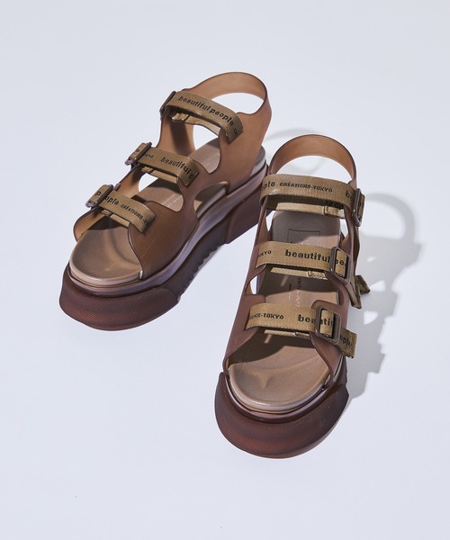 あ*き様 UNITED TOKYO サンダル ベージュ 新品未使用 ※オークショ beautiful people × UNITED TOKYO 別注コラボサンダル/ ビューティフル