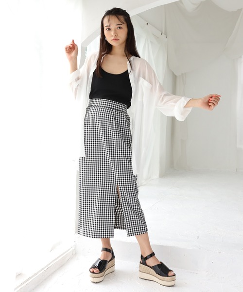 one after another NICE CLAUP（ワンアフターアナザーナイスクラップ）の「テレコクロスキャミ（キャミソール・レディース・オフホワイト/ベージュ/ブラック/ピンクベージュ/グリーン・FREE）」の18枚目の写真