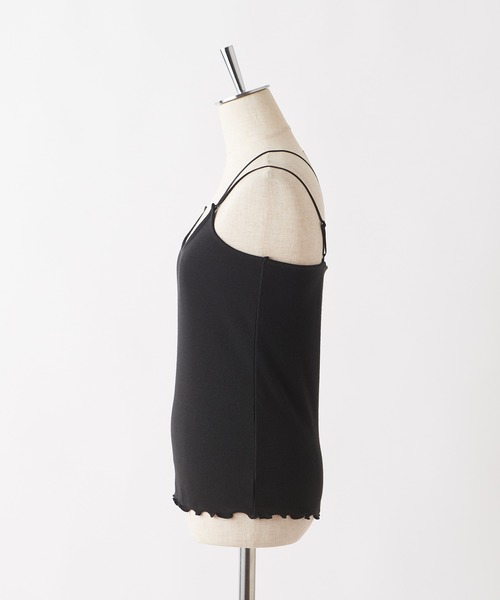 one after another NICE CLAUP（ワンアフターアナザーナイスクラップ）の「テレコクロスキャミ（キャミソール・レディース・オフホワイト/ベージュ/ブラック/ピンクベージュ/グリーン・FREE）」の8枚目の写真