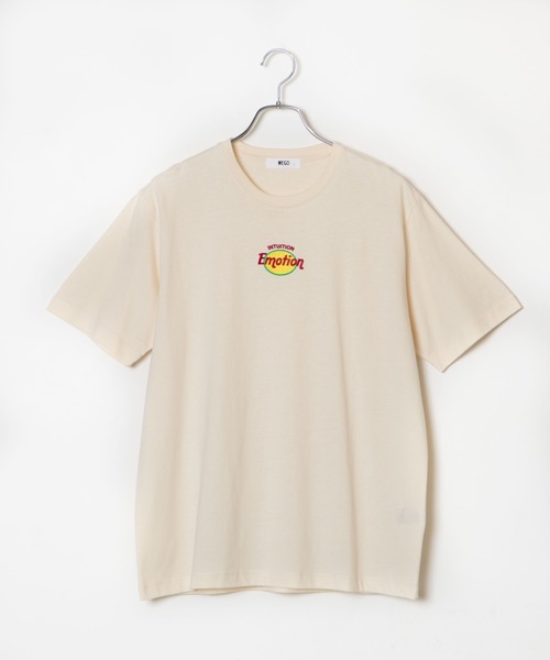 WEGO（ウィゴー）の「WEGO/サークルロゴ刺繍Tシャツ（Tシャツ/カットソー・メンズ・アイボリー/スミクロ・SMALL/MEDIUM/LARGE）」の9枚目の写真