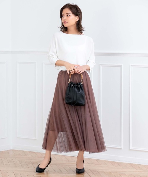 Edit Sheen(エディットシーン)の「バンブーハンドル巾着ハンドバッグ(ハンドバッグ・レディース・ブラック/ベージュ・FREE)」の11枚目の写真