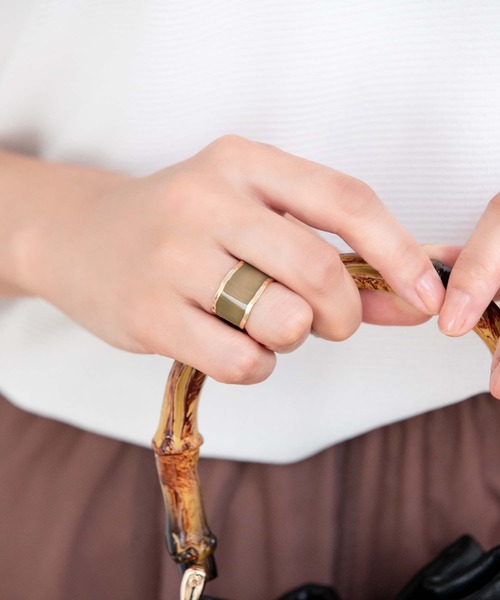 Edit Sheen(エディットシーン)の「バンブーハンドル巾着ハンドバッグ(ハンドバッグ・レディース・ブラック/ベージュ・FREE)」の10枚目の写真