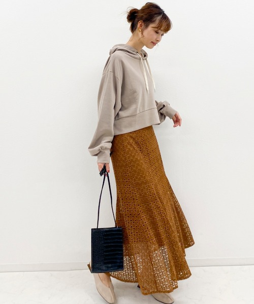 archives（アルシーヴ）の「【抗菌加工】ポンチパーカー（パーカー・レディース・ブラック/ベージュ/ブラウン/アイボリー・MEDIUM）」の11枚目の写真