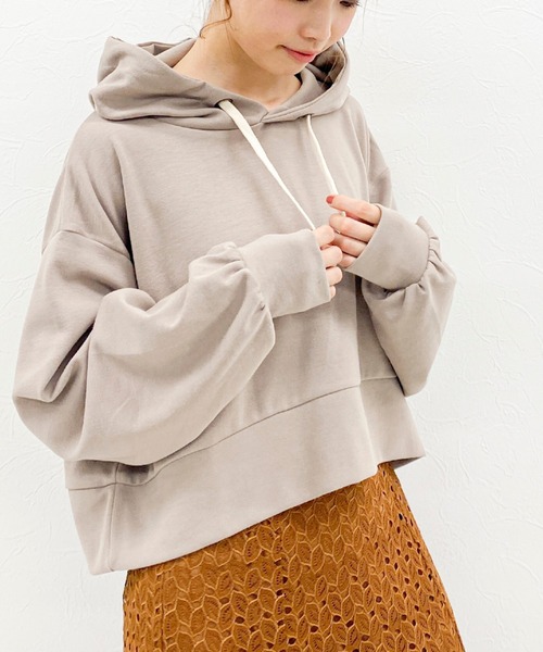 archives（アルシーヴ）の「【抗菌加工】ポンチパーカー（パーカー・レディース・ブラック/ベージュ/ブラウン/アイボリー・MEDIUM）」の12枚目の写真