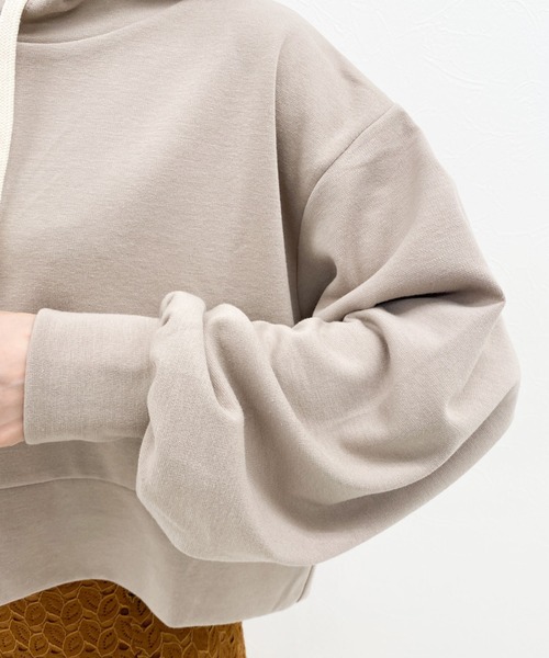 archives（アルシーヴ）の「【抗菌加工】ポンチパーカー（パーカー・レディース・ブラック/ベージュ/ブラウン/アイボリー・MEDIUM）」の8枚目の写真