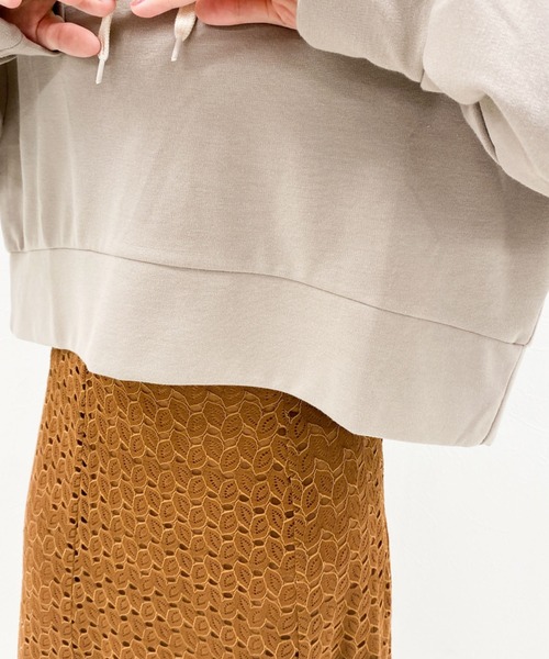 archives（アルシーヴ）の「【抗菌加工】ポンチパーカー（パーカー・レディース・ブラック/ベージュ/ブラウン/アイボリー・MEDIUM）」の9枚目の写真