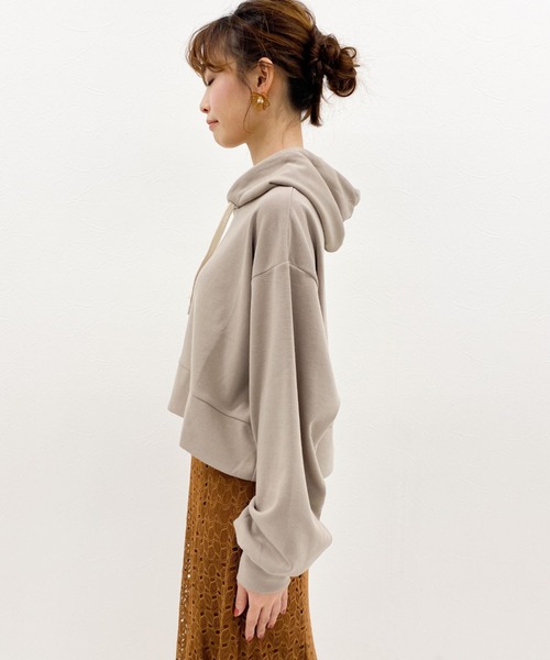 archives（アルシーヴ）の「【抗菌加工】ポンチパーカー（パーカー・レディース・ブラック/ベージュ/ブラウン/アイボリー・MEDIUM）」の5枚目の写真