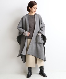 IENA（イエナ）の「ウールトリミングポンチョ（ポンチョ）」 - WEAR