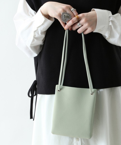 RAGEBLUE（レイジブルー）の「レザータッチミニショルダーバッグ/924130（ショルダーバッグ・メンズ・ホワイト/ブラック/ベージュ/ブラウン/オフホワイト/シルバー/サックスブルー/ブラック系その他/オリーブ/ベージュ系その他・FREE）」の9枚目の写真