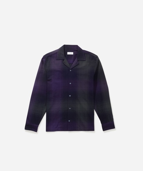 Saturdays NYC(サタデーズ ニューヨークシティ )の「Marco Plaid(シャツ/ブラウス・メンズ・オリーブ/パープル・X-SMALL/S/M/L/XL)」の1枚目の写真