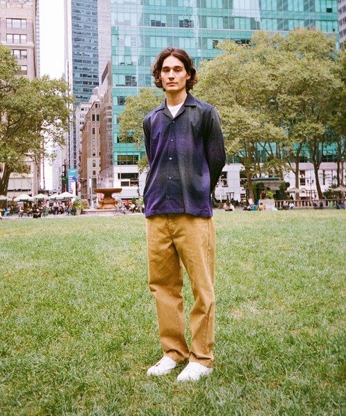Saturdays NYC(サタデーズ ニューヨークシティ )の「Marco Plaid(シャツ/ブラウス・メンズ・オリーブ/パープル・X-SMALL/S/M/L/XL)」の8枚目の写真