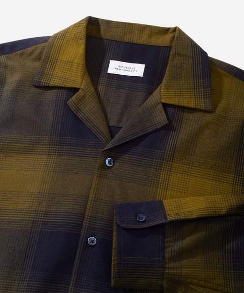 Saturdays NYC(サタデーズ ニューヨークシティ )の「Marco Plaid(シャツ/ブラウス・メンズ・オリーブ/パープル・X-SMALL/S/M/L/XL)」の3枚目の写真