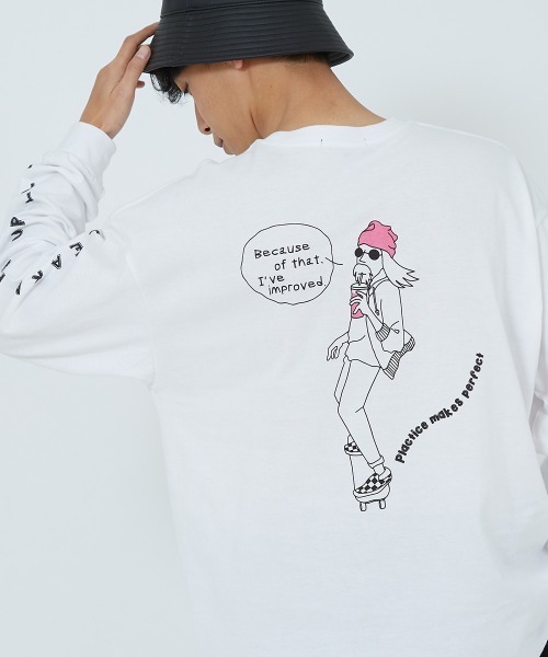 セール おじスケーター プリント オーバーサイズ ロンt Tシャツ カットソー Improves インプローブス のファッション通販 Zozotown