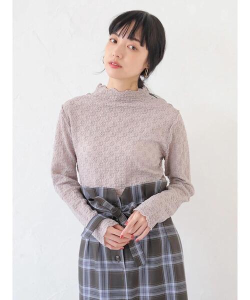 earth music&ecology（アースミュージックアンドエコロジー）の「シアーレースインナー　＊（Tシャツ/カットソー・レディース・ミント/ブラック/グレイッシュベージュ/オフホワイト・M/S）」の20枚目の写真