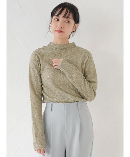 earth music&ecology（アースミュージックアンドエコロジー）の「シアーレースインナー　＊（Tシャツ/カットソー・レディース・ミント/ブラック/グレイッシュベージュ/オフホワイト・M/S）」の21枚目の写真