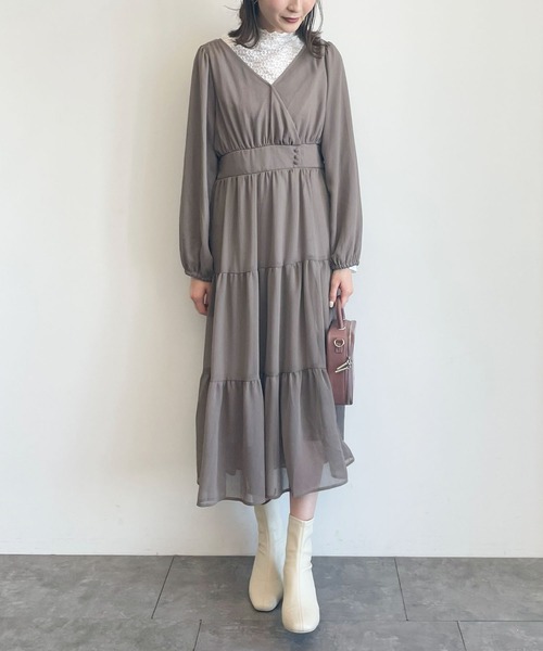 earth music&ecology（アースミュージックアンドエコロジー）の「シアーレースインナー　＊（Tシャツ/カットソー・レディース・ミント/ブラック/グレイッシュベージュ/オフホワイト・M/S）」の17枚目の写真