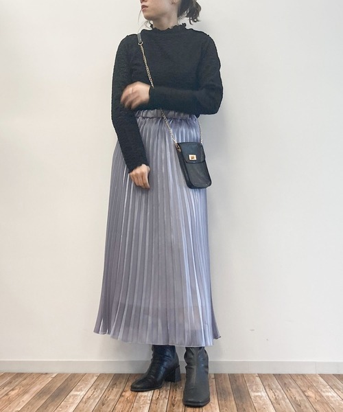 earth music&ecology（アースミュージックアンドエコロジー）の「シアーレースインナー　＊（Tシャツ/カットソー・レディース・ミント/ブラック/グレイッシュベージュ/オフホワイト・M/S）」の6枚目の写真