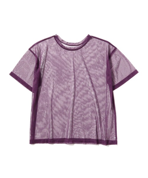 Ray BEAMS(レイビームス)の「Ray BEAMS / チュール シアー ハーフスリーブ Tシャツ(Tシャツ/カットソー・レディース・ブラック/イエロー/バイオレット・ONE SIZE)」の17枚目の写真