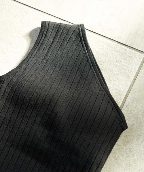 ROPE' PICNIC（ロペピクニック）の「ワンショルカップ付インナー（タンクトップ・レディース・オフホワイト/ブラック/ブラウン・36/38）」の9枚目の写真