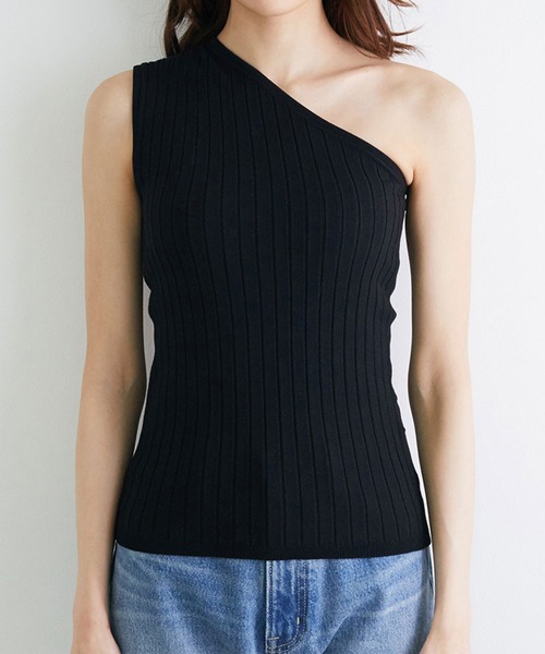 ROPE' PICNIC（ロペピクニック）の「ワンショルカップ付インナー（タンクトップ・レディース・オフホワイト/ブラック/ブラウン・36/38）」の16枚目の写真