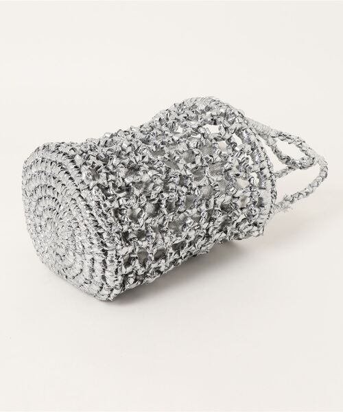 Laugoa(ラウゴア)の「ONT メタリック ミニ かごバッグ(かごバッグ・レディース・シルバー・9)」の14枚目の写真