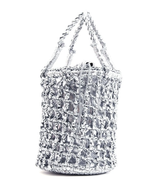 Laugoa(ラウゴア)の「ONT メタリック ミニ かごバッグ(かごバッグ・レディース・シルバー・9)」の12枚目の写真