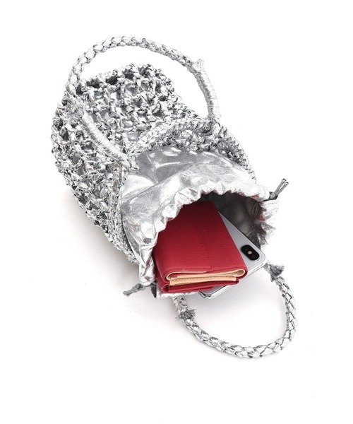 Laugoa(ラウゴア)の「ONT メタリック ミニ かごバッグ(かごバッグ・レディース・シルバー・9)」の9枚目の写真