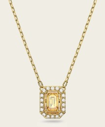 SWAROVSKI | 【公式】【スワロフスキー】Millenia ネックレス, スクエアSwarovskiジルコニア, イエロー, ゴールドトーン・コーティング(ネックレス)