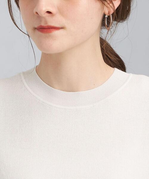 green label relaxing（グリーンレーベルリラクシング）の「[ 手洗い可能 ] CB コットン NY ドッキング ノースリーブ プルオーバー ニット（ニット/セーター・レディース・ネイビー/オフホワイト/オリーブ・FREE）」の12枚目の写真