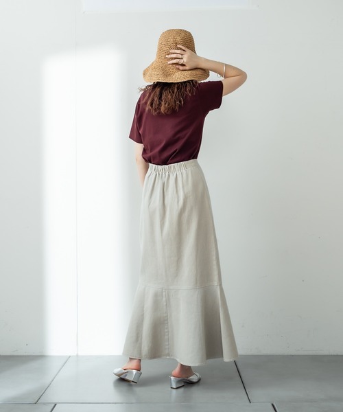 mystic(ミスティック)の「シンプルTシャツ(Tシャツ/カットソー・レディース・ブラック/オフホワイト/ボルドー/パープル/ベージュ・FREE)」の6枚目の写真