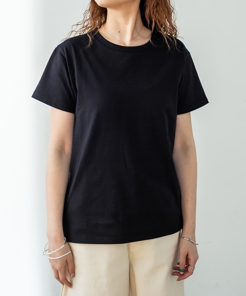 mystic(ミスティック)の「シンプルTシャツ(Tシャツ/カットソー・レディース・ブラック/オフホワイト/ボルドー/パープル/ベージュ・FREE)」の12枚目の写真