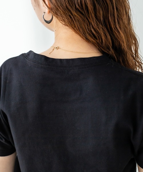 mystic(ミスティック)の「シンプルTシャツ(Tシャツ/カットソー・レディース・ブラック/オフホワイト/ボルドー/パープル/ベージュ・FREE)」の15枚目の写真