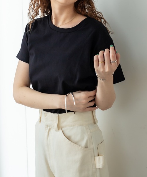 mystic(ミスティック)の「シンプルTシャツ(Tシャツ/カットソー・レディース・ブラック/オフホワイト/ボルドー/パープル/ベージュ・FREE)」の13枚目の写真