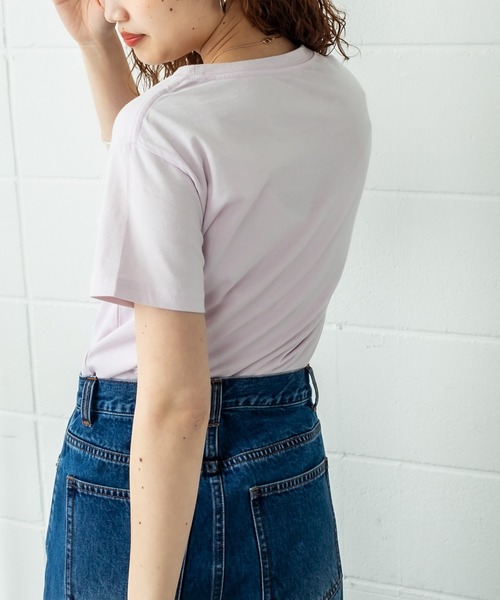 mystic(ミスティック)の「シンプルTシャツ(Tシャツ/カットソー・レディース・ブラック/オフホワイト/ボルドー/パープル/ベージュ・FREE)」の22枚目の写真