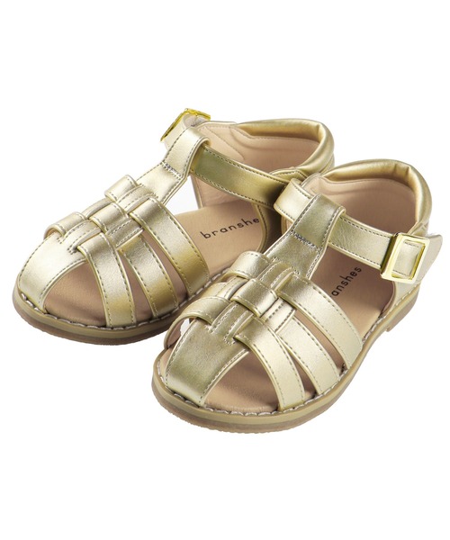 BRANSHES(ブランシェス)の「合皮サンダル(サンダル・キッズ・オフホワイト/ゴールド・14cm/17cm/15cm/16cm/18cm/19cm)」の9枚目の写真