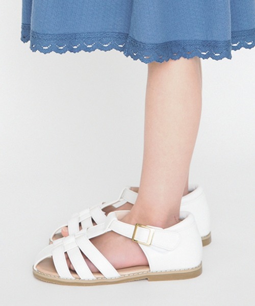 BRANSHES(ブランシェス)の「合皮サンダル(サンダル・キッズ・オフホワイト/ゴールド・14cm/17cm/15cm/16cm/18cm/19cm)」の5枚目の写真