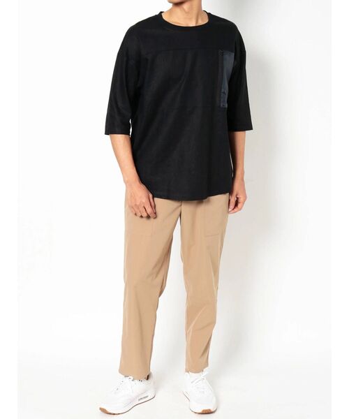 COTORICA（コトリカ）の「7分袖プルオーバーシャツ（シャツ/ブラウス・メンズ・ブラック/オレンジ・MEDIUM/LARGE）」の4枚目の写真