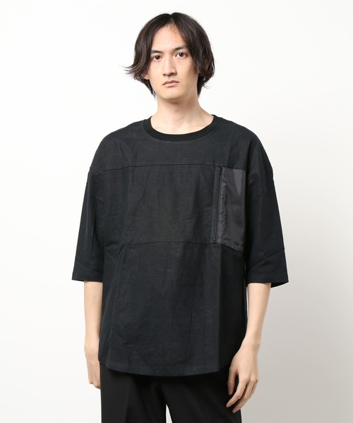 COTORICA（コトリカ）の「7分袖プルオーバーシャツ（シャツ/ブラウス・メンズ・ブラック/オレンジ・MEDIUM/LARGE）」の2枚目の写真