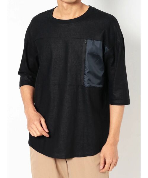 COTORICA（コトリカ）の「7分袖プルオーバーシャツ（シャツ/ブラウス・メンズ・ブラック/オレンジ・MEDIUM/LARGE）」の11枚目の写真