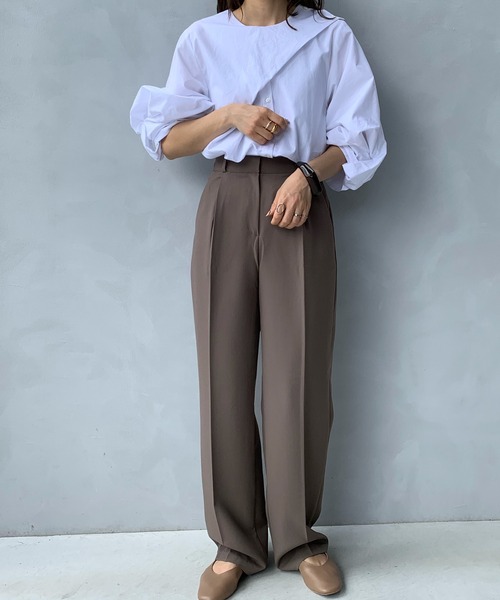 LE MORE(リモア)の「ショルダーボタンブラウス(シャツ/ブラウス・レディース・ホワイト・FREE)」の3枚目の写真