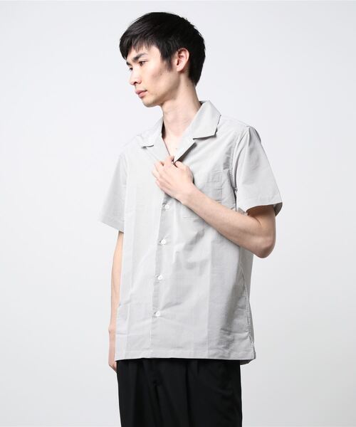 PAZZO（パッゾ）の「【PAZZO】 シアサッカーストライプ COOL MAX シャツ（シャツ/ブラウス・メンズ・ブラック/ネイビー/ホワイト系その他・46/48）」の2枚目の写真